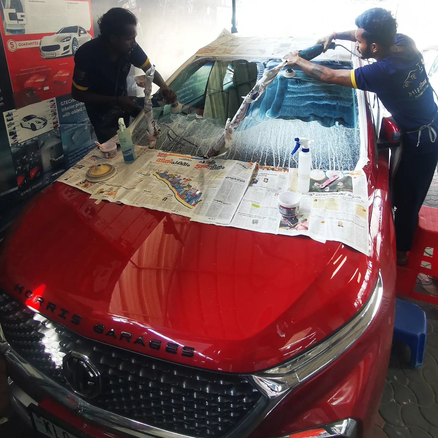 windshield scratch remove, MG Hector